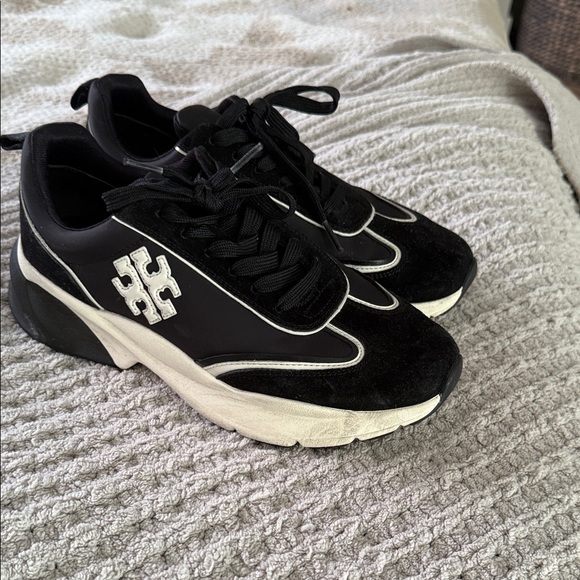 Tory Burch Black and White Sneakers - Picture 1 of 4